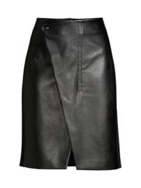 Elie Tahari - Jade Faux-Leather Wrap Skirt at Saks Fifth Avenue